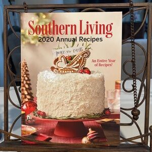 Southern Living 2020 Annual Recipes — Red and White Holiday Cake Cover
